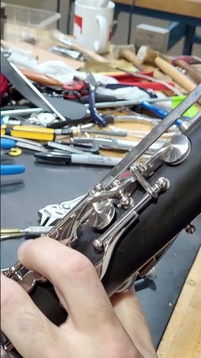 Bass Clarinet Adjustment #instrumentrepair #clarinet #clarinetist #bassclarinet #clarinete