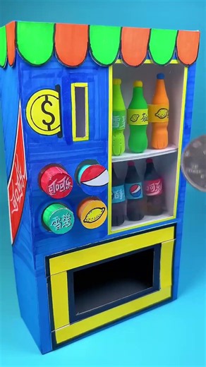 DIY Coca-Cola Claw Machine with Paper _ Paper Craft Ideas #short #papercraft