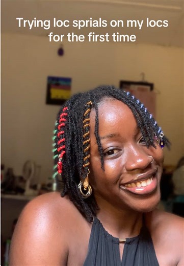 Styles my locs with loc accessories i created 😍 #locs #locaccessories #locjewelry #locgirlies #lolaclassic