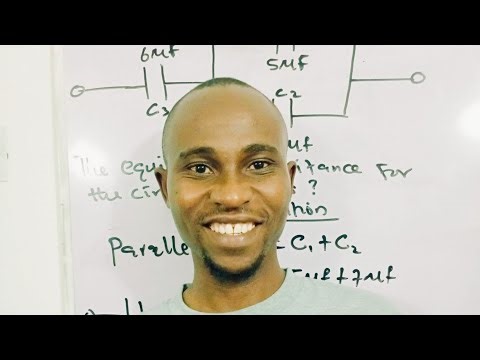 Equivalent capacitance in series and parallel circuit.