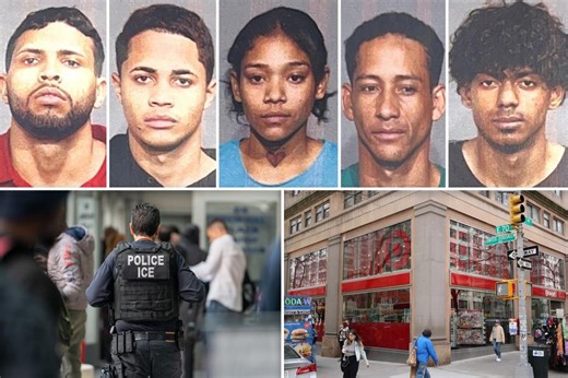 Four migrants in NYC target robbery that left cop injured face likely deportation after being picked up by ICE