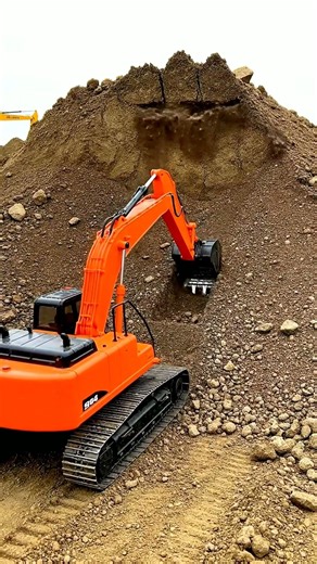 Massive Excavator Digs HUGE Dirt Pile! 🚧 Powerful Earthmoving Action