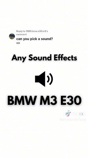 Replying to @1989.bmw.e30.m3 BMW M3 E30 #anysoundeffects #bmw #bmwe30 #bmwm3e30 #bmwm3