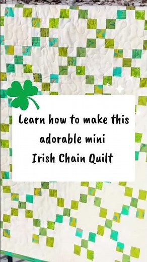New quilting tutorial Mini Irish Chain #quilting #fatquarter #easyquilts