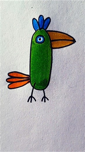 Easy bird drawing #art #drawing#shorts#shortsfeed#shortvideo #usashorts