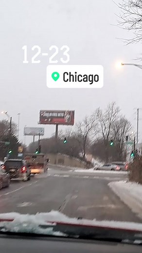 Driving Through Snowy Chicago: A First-Person View
