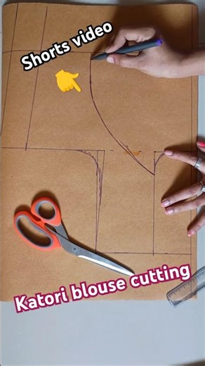 Katori Blouse Cutting in Easy Steps | Blouse Cutting Tutorial #shorts