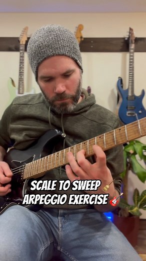 Ascending 3 note per string scales to descending sweep arpeggios 🎸 Give it a shot 🎸 Link in bio for tabs #kiesel #kieselguitars #guitar #guitars #guitarlesson #guitarlessons #lesson #music #musiceducation #eductaion #learn #learning #teach #foryou #foryoupage #guitarsolo #guitarlick #guitarlife #playguitar #learnguitar #guitarist | Mike Salow Music