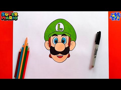 Luigi Drawing || How to Draw Luigi Face Very Easy Step by Step