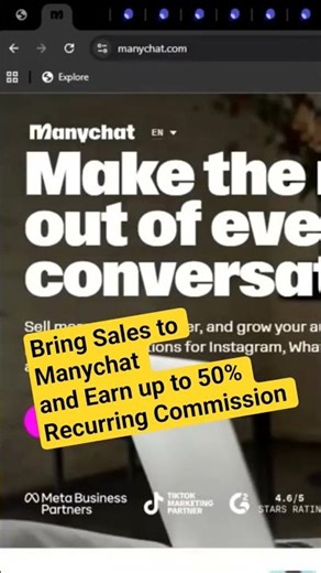 ManyChat Affiliate Program | Earn Money from manychat.com