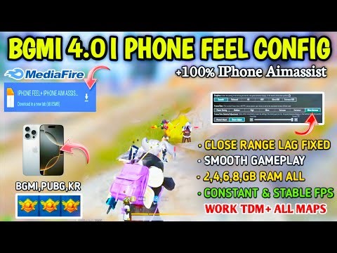 Bgmi lag Fix config 4.0 👑 Super smooth +90fps+120fps config 🌟bgmi+pubg+kr- pubg lag fix config