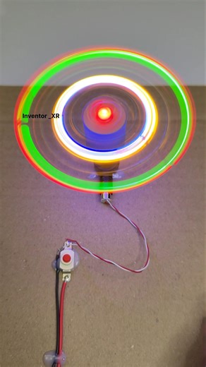Making Circle Light Using Generator Motor and Drone motor #project #diy #youtubeshorts #tech