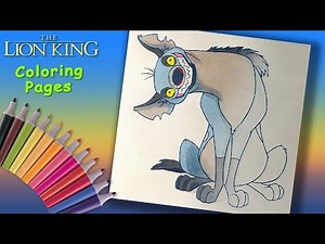 Coloring Book for Kids. Hyena from the Lion King Coloring Pages