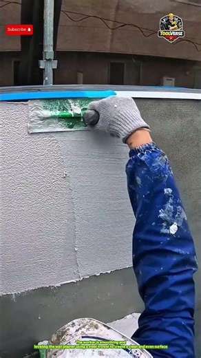 Wall Finishing Process Using a Steel Trowel #constructionwork