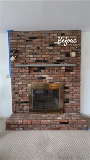 Outdated Brick or Stone? Stunning Fireplace Makeover You Have to See! #FireplaceMakeover