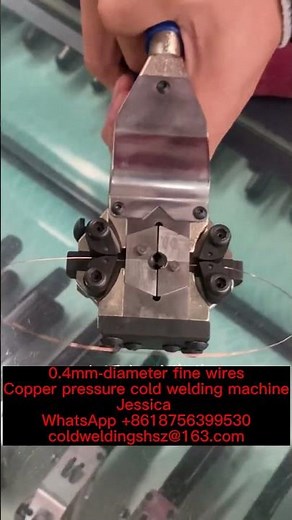 0.4mm-diameter fine copper wires cold welding machine