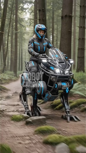 Wild Tech Ride: Futuristic Four-Legged Bike Races Through Black Forest, Germany #robot #scifi