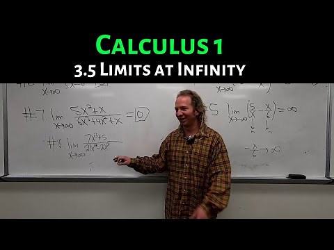Calculus 1: Lecture 3.5 Limits at Infinity