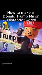 How to Make a Donald Trump Mii on Nintendo Switch #tutorial