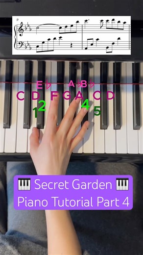 Secret Garden 🎹 Piano Tutorial Part 4 #pianotutorial #secretgarden #piano