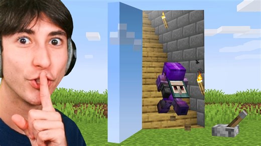 I cheated with a 100% invisible base in Minecraft