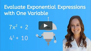 Evaluate Exponential Expressions With One Variable