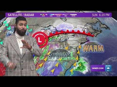 Severe storms likely as a strong cold front sweeps through, plus a burst of snow