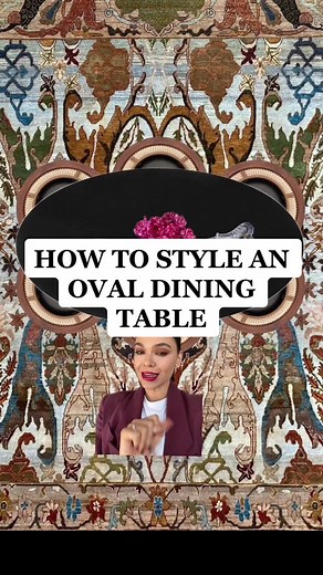How to style an Oval Dining Table. Save this video for when you need it! #homestyling #diningtablestyling #diningtable