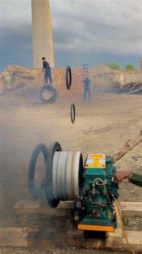4Big & tyre rocket 🚀 diesel engine start experiment