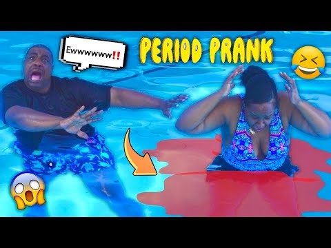 PERIOD in the POOL PRANK on my BOYFRIEND *Hilarious REACTION*
