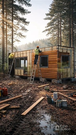 Así se construye una casa container paso a paso (antes y después)