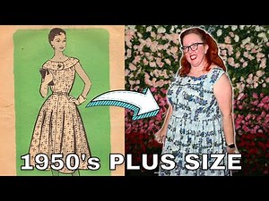 I made a 70 year old PLUS SIZE size vintage dress pattern