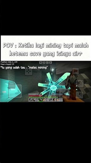 tiap ada cave air pasti disekitarnya cave air semuaa #minecraft #minecraftsurvival #minecraftshorts