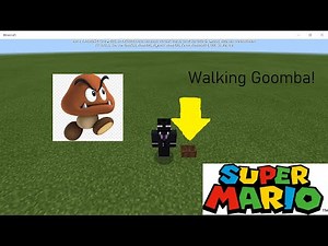 How to Make a Working Goomba in MINECRAFT!!! (BE)
