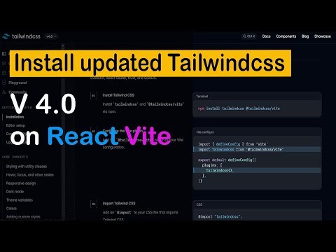 Install Tailwind CSS v4 in React & Vite (Latest Setup Guide 2025)