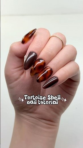 🔥 Tortoise Shell Nails Made Easy! 🐢 Beginner Friendly Nail Art Tutorial #nails #nailart