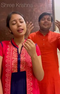 1.6M views · 157K reactions | Just tried a Krishna bhajan with @sharad bhaiya. Have a beautiful day guys.❤❤ | Neelanjana Ray Official | Facebook