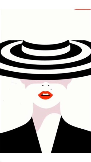 “Lady with Hat”“Mysterious Woman”“Modern Fashion Lady”“Abstract Woman Portrait”“Minimalist Lady Art"