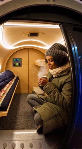 A city in Germany has introduced solar-powered sleeping pods designed to keep homeless individuals warm and safe during freezing winter nights. The pods automatically heat up using solar energy and provide insulated, secure shelter in extreme cold. Key Facts: • Designed for homeless individuals • Powered entirely by solar energy • Automatically activate in cold temperatures • Insulated against freezing conditions • Installed in public urban areas • Low-cost and easy to deploy • Improves winter s