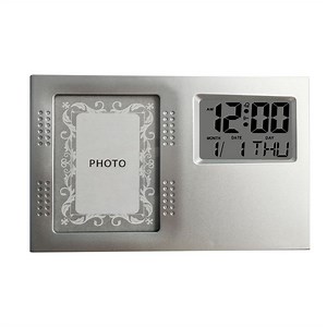 [Hot Item] LCD Digital Clock Desktop Electronic Photo Clock Gift Items