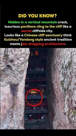 World’s Most Dangerous Cliff Path 😱 Hidden Mountain Stairway Adventure #shorts