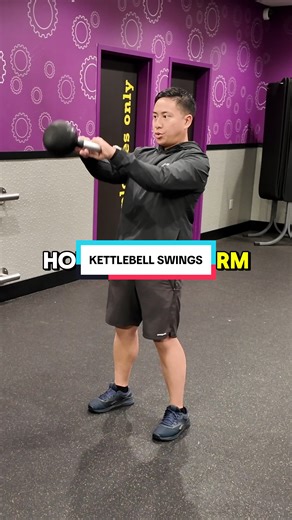 KETTLEBELL SWING TUTORIAL 🦵🏼// Strengthen your glutes and hamstrings while building endurance with kettlebell swings! #kettlebell #planetfitness #workout