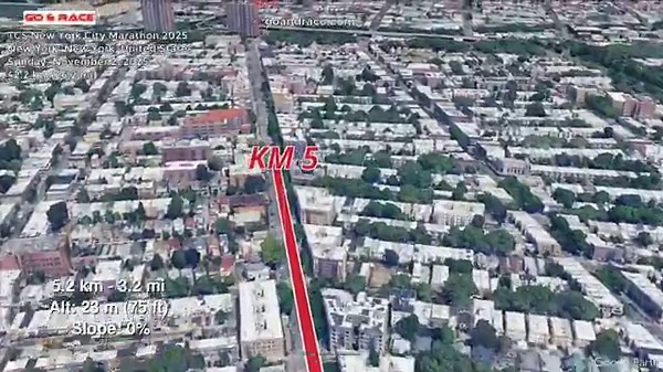TCS New York City Marathon 2025: 3D Video Course Map | 42.2 km - New York