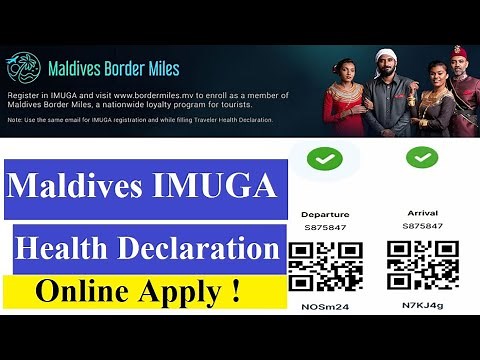 Online Maldives Health Declaration Form IMUGA | Maldives IMUGA Form Fill Online #IMUGA