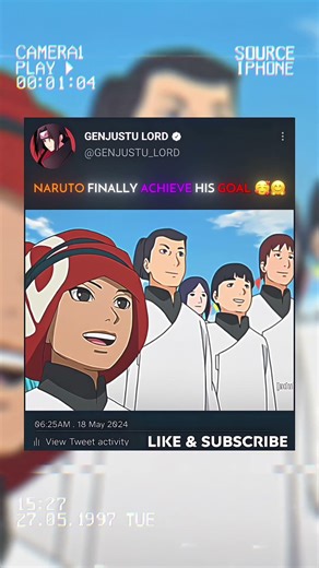 NARUTO FINALLY ACHIEVE HIS DREAM #animeedits #naruto #narutoshippuden #naruto #viralshorts