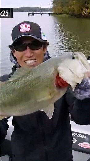 Takahiro Omori wastes no time catching a solid Logan Martin bass on Championship Day