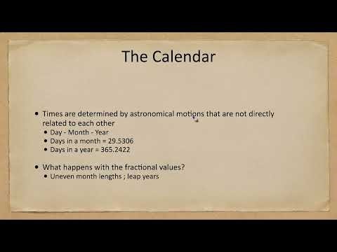 Chapter 4 - Lesson 3 - Time and the Calendar - 2025