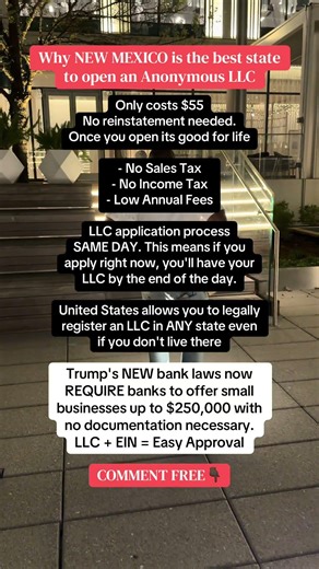 SET UP YOUR LLC IN NEW MEXICO HERES WHY!! COMMENT FREE & SUBSCRIBE