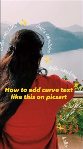 how to add curve text on your photos #tutorials #trending #hacksvideo #howto #picsart ‪@Picsart‬