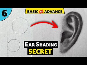 How to Draw a Realistic Ear with Pencil | Easy Shading Tutorial for Beginners #shading #sketch